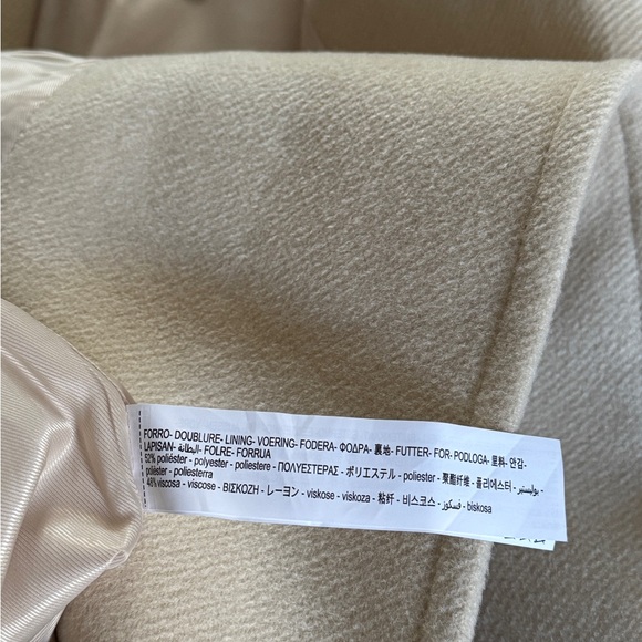 New With Tags ZARA Oversized Cream Coat - Picture 10 of 14
